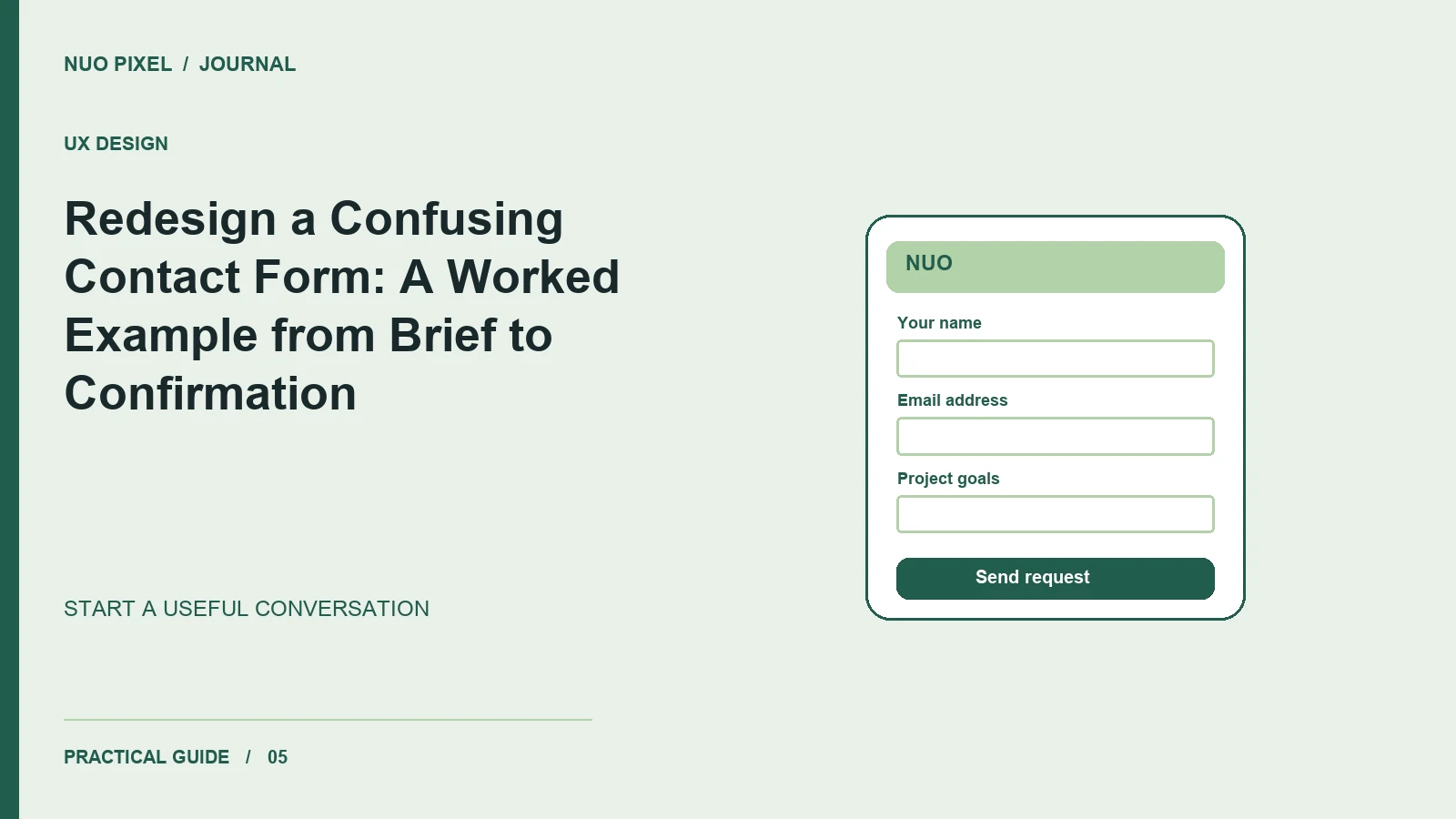 Redesign a Confusing Contact Form: A Worked Example from Brief to Confirmation
