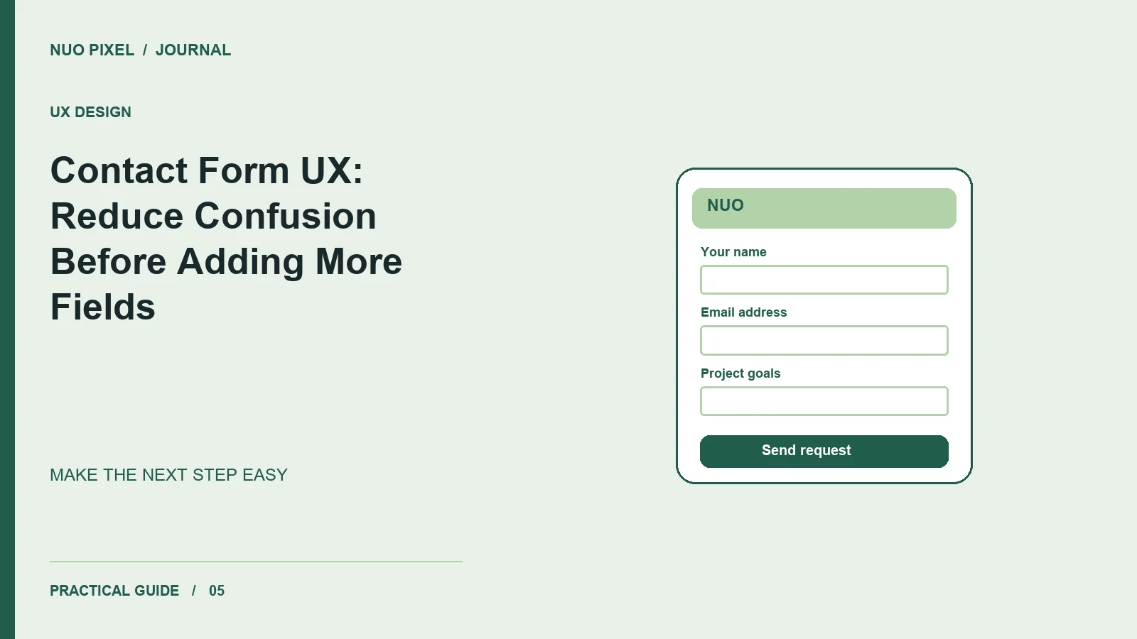 Contact Form UX: Reduce Confusion Before Adding More Fields