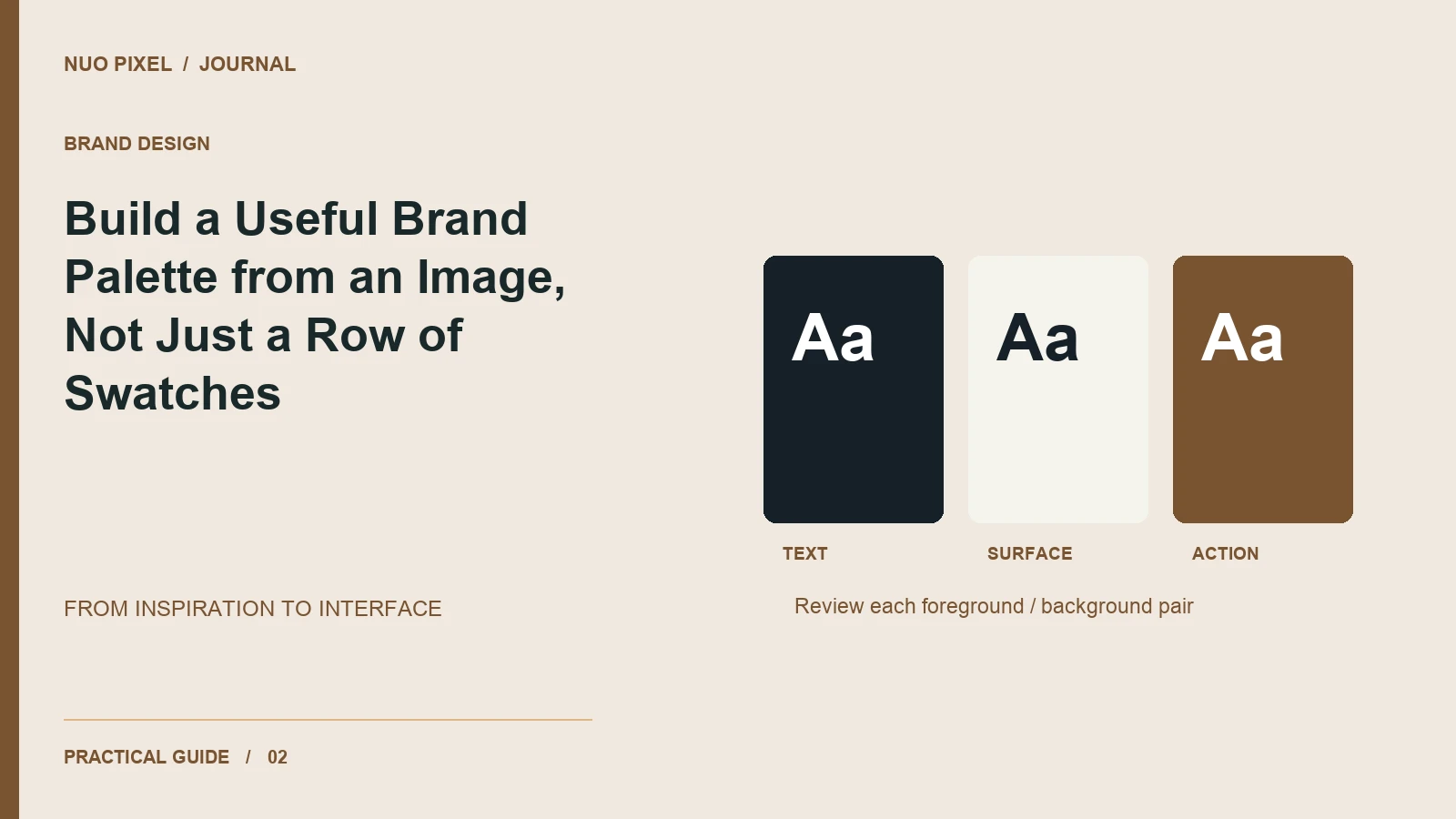 Build a Useful Brand Palette from an Image, Not Just a Row of Swatches