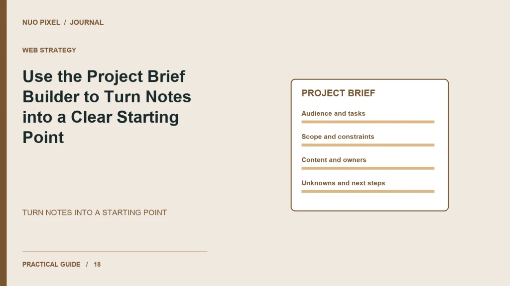 Use the Project Brief Builder to Turn Notes into a Clear Starting Point