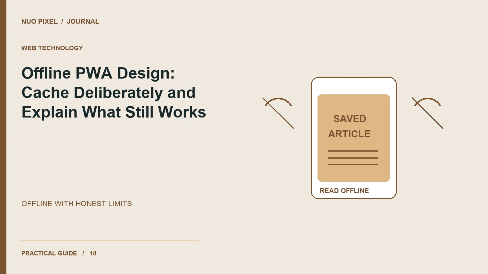 Offline PWA Design: Cache Deliberately and Explain What Still Works