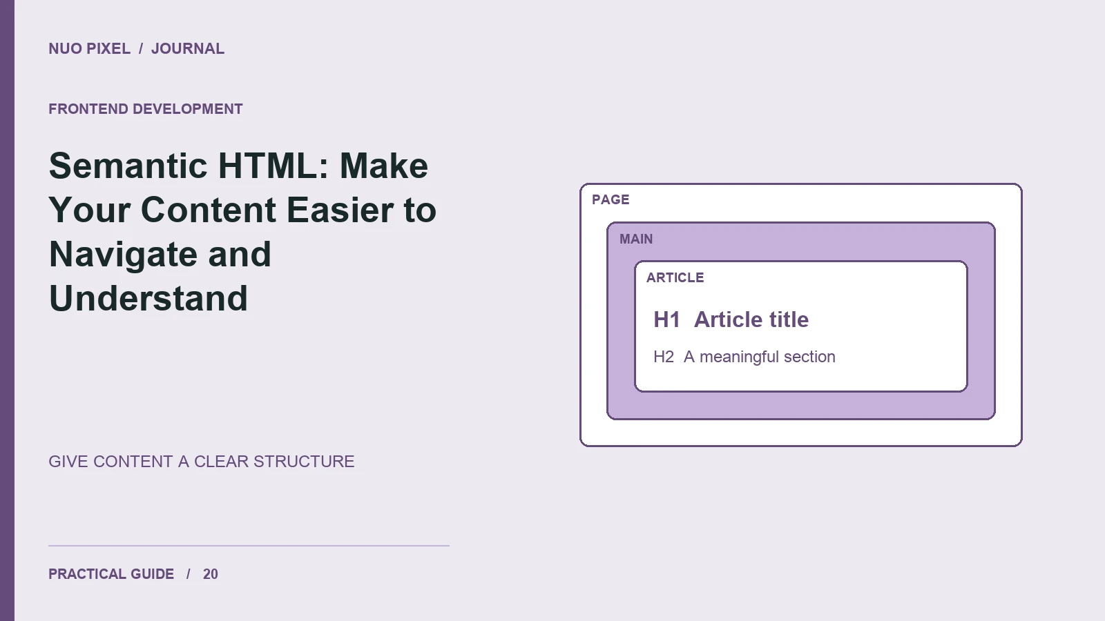 Semantic HTML: Make Your Content Easier to Navigate and Understand