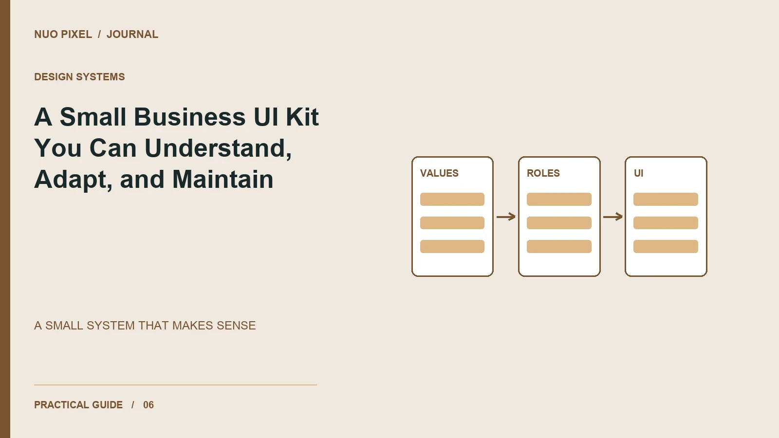 A Small Business UI Kit You Can Understand, Adapt, and Maintain