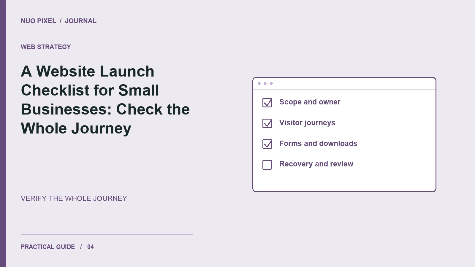 A Website Launch Checklist for Small Businesses: Check the Whole Journey